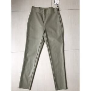 DKNY Legging High Waist Vegan Leather Logo Thyme FLAW